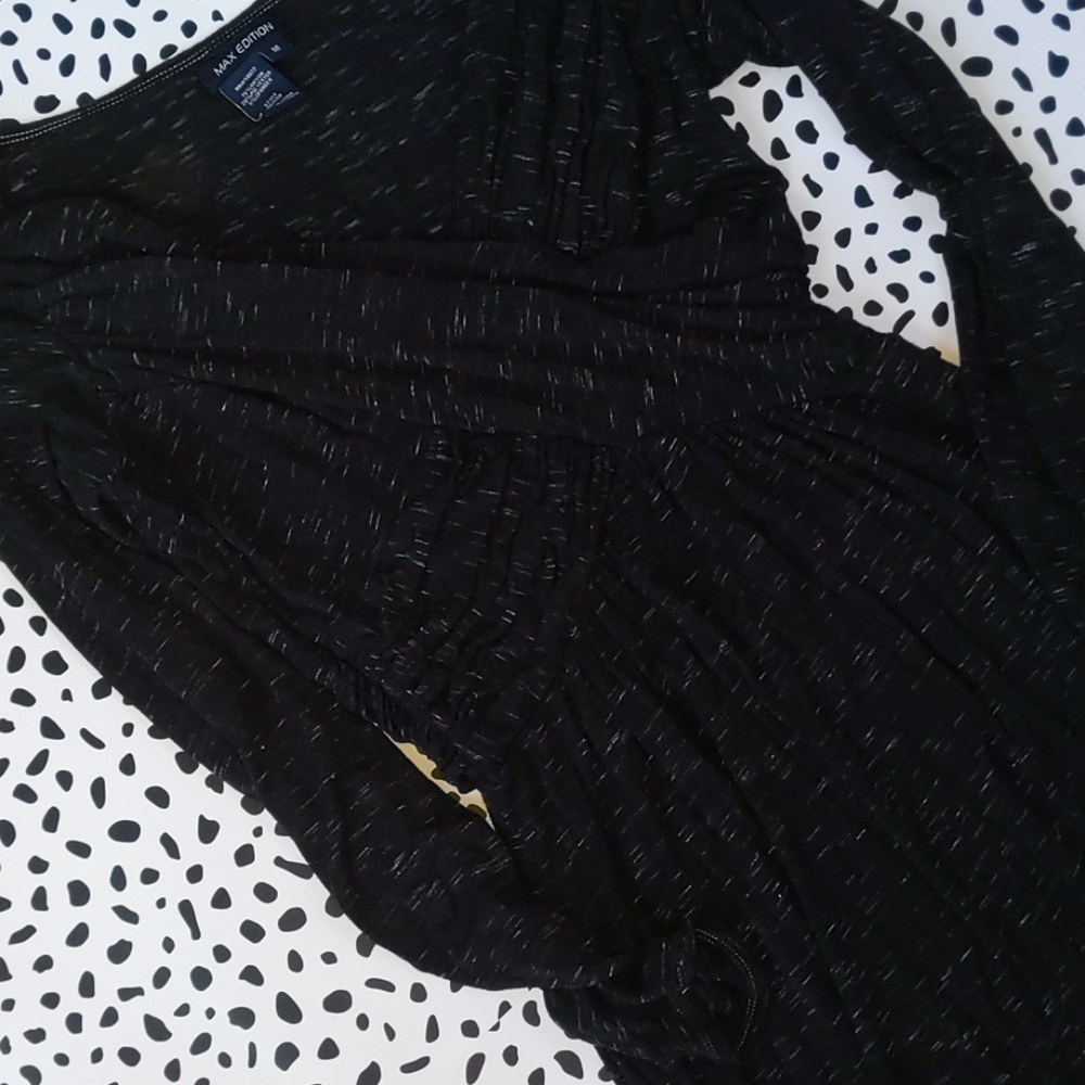 Long sleeved black dress